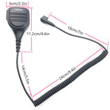 RADTEL 2 Pin Speaker Mic with Kevlar Reinforced Cable for Radtel RT-580G RT-580 IP68 Radios Compatible with Motorola BPR40 CP200 CP110 CP185 CLS1410 GP88 GP300 GP2000, Microphone