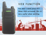 Radtel RT-10 Mini Two Way Radio Rechargeable Portable Walkie Talkie Adult, for Outdoor Camping Hiking Hunting Gift (2 Pack)