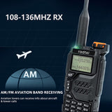 Radtel RT-590 Tri-Band Radio Air Band Receive Two-Way Radio 200CH 5 Watts NOAA Weather Alert Huge Features SCAN/VOX/AM/FM Radio/DTMF…