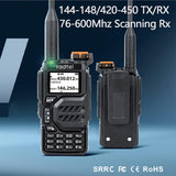 Radtel RT-590 Tri-Band Radio Air Band Receive Two-Way Radio 200CH 5 Watts NOAA Weather Alert Huge Features SCAN/VOX/AM/FM Radio/DTMF…
