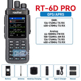 Radtel RT-6D PRO with GPS/APRS DMR Radio With 500K Contacts Dual Band Walkie Talkie  Dual Time Slot Two Way Radio Tier 1+2 Ham Radio 1024 Channels