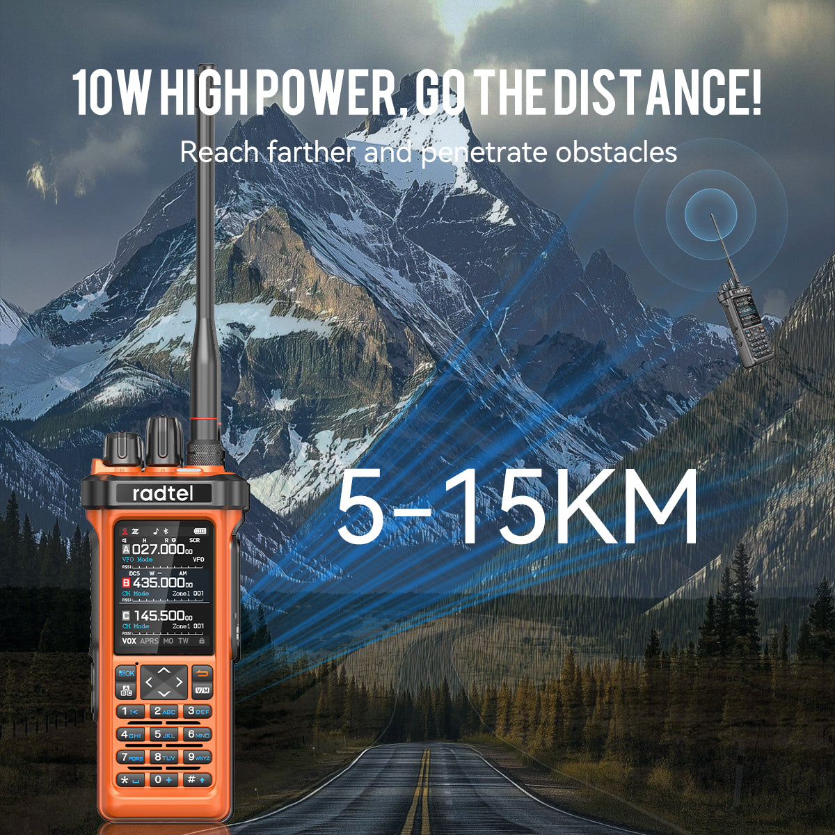 (Pre-order) Radtel RT-950 PRO Orange (27Mhz TX/RX) 10W Walkie Talkie A ...