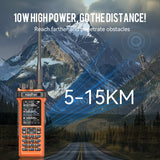 (Pre-order) Radtel RT-950 PRO Orange (27Mhz TX/RX) 10W Walkie Talkie AM/FM/USB/LSB/CW Receive GPS/APRS Wireless Bluetooth Phone Programming NOAA Two Way Radio（副本）