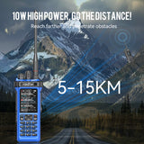 (Pre-order) Radtel RT-950 PRO Blue (27Mhz TX/RX) 10W Walkie Talkie AM/FM/USB/LSB/CW Receive GPS/APRS Wireless Bluetooth Phone Programming NOAA Two Way Radio