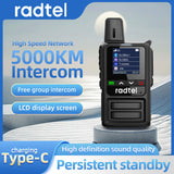 Radtel P360 GPS and Dispatch Map POC Radios Unlimited Range, 5000 Miles Above Walkie Talkie Nationwide Handheld PoC for Adults Rechargeable PTT, Long Distance Walkie-talkies with Lights(2 Pack)