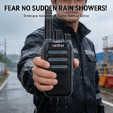 Radtel RT-A1 FRS Analog & Digital Two Way Radio with AI Noise Reduction Dual Noise Cancelling Walkie Talkie Voice Recording & Playback Long-Lasting Battery for Construction Site Bar Airport
