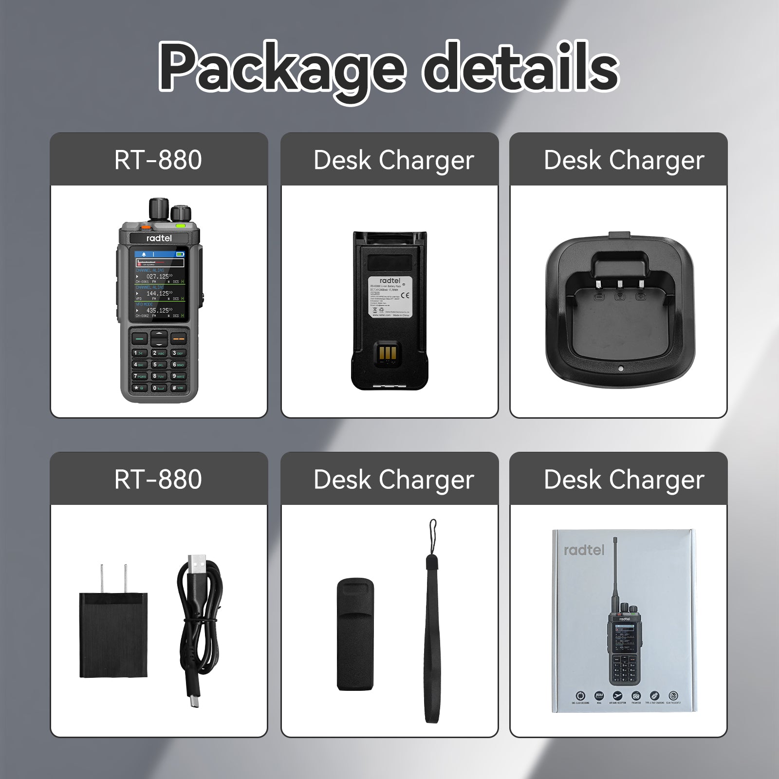 Radtel RT-880 10w Multi Band Ham Radio HF UHF VHF with AM USB LSB CW ...