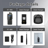 Radtel RT-880 10w Multi Band Ham Radio HF UHF VHF  with AM USB LSB CW CB LW MW SW SSB , 1024 Channels, Cross Band Repeaper