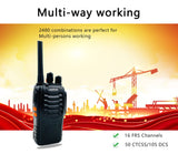 Radtel RT88 Rechargeable FRS Walkie Talkies Long Range Handheld License-Free Two Way Radio 16CH Handsfree USB Charging LED Flashlight with Earpiece