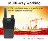 Radtel RT-518 Rechargeable Walkie Talkies for Adults Long Range Handheld FRS Two Way Radio 22CH Handsfree VOX for Camping Hiking (4 Pack)