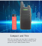 Radtel RT-10 Mini Two Way Radio Rechargeable Portable Walkie Talkie Adult, for Outdoor Camping Hiking Hunting Gift (2 Pack)