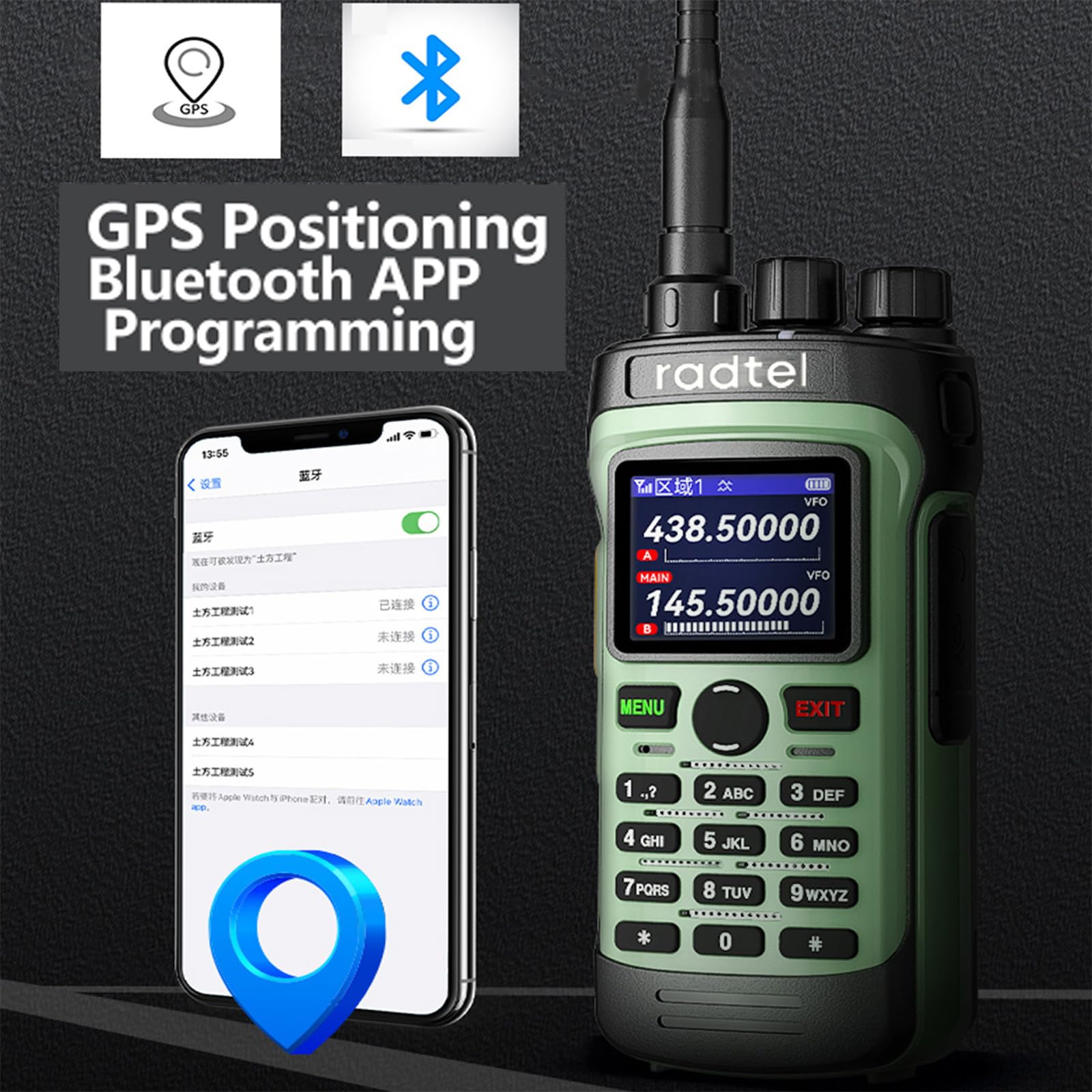 ABBREE AR-F8 LCD GPS Walkie Talkie 136-520 MHz | Leroy Merlin ABBREE AR-F8 LCD GPS Walkie Talkie 136-520 MHz | Leroy Merlin