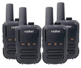 Radtel RT12 FRS Rechargeable Walkie Talkies for Adults Long Range Handheld FRS Two Way Radio 16CH Handsfree VOX for Camping Hiking (4 Pack)