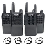 Radtel RT-518 Rechargeable Walkie Talkies for Adults Long Range Handheld FRS Two Way Radio 22CH Handsfree VOX for Camping Hiking (4 Pack)