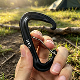Walkie‑talkie carabiner clip mount