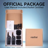 Radtel RT-A1 FRS Analog & Digital Two Way Radio with AI Noise Reduction Dual Noise Cancelling Walkie Talkie Voice Recording & Playback Long-Lasting Battery for Construction Site Bar Airport