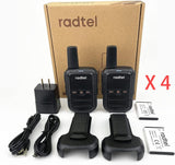 8 x Radtel RT12 Akumulatorowe Walkie Talkie dla Dorosłych Ręczne Radio Dwukierunkowe FRS o Dużym Zasięgu 16-kanałowy Zestaw Głośnomówiący VOX do Biwakowania Pieszego 