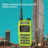 Radtel RT-890 Green Full Band Ham Two-Way Radio 999 CH Walkie Talkie AM Aviation Band Reception Color LCD HT Transceiver