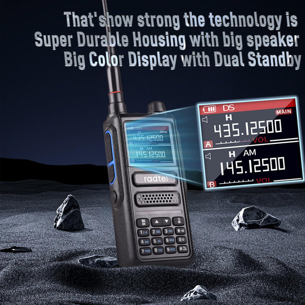 Radtel RT-470 10 Watt Tri-Band Radio 144-148/420-450/1.25M 256CH Air ...