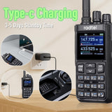 Radtel RT-900 8W Multi-Band Ham Radio Walkie Talkie, 256CH VHF/UHF Two-Way Radio, Air Band, NOAA, Marine & River for Outdoor, Emergency, Aviation Communication (None-Bluetooth Version)