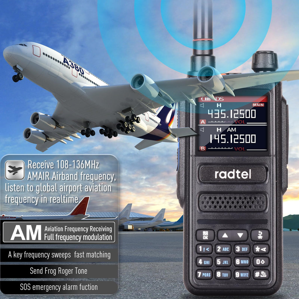Radtel RT-470 10 Watt Tri-Band Radio 144-148/420-450/1.25M 256CH Air ...