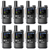 Radtel P8 Rapid POC Radios Unlimited Range, 5000 Miles Above Walkie Talkie Nationwide Handheld PoC for Adults Rechargeable PTT, Long Distance Walkie-talkies （8 Pack）