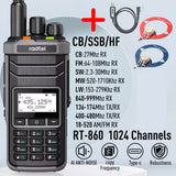 Radtel RT-860 Multi Band Ham Radio HF UHF VHF Dual Band with AM USB LSB CW CB LW MW SW SSB Reception, 1024 Channels, 5W