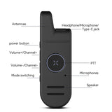 Radtel RT13 Super Mini Walkie Talkie PALM Radio Bing PTT Button UHF 400-470Mhz for Restaurants, hair salons, shopping malls（3 Pack）