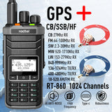 Radtel RT-860G Multi Band Ham Radio GPS HF UHF VHF Dual Band with AM USB LSB CW CB LW MW SW SSB Reception,1024 Channels, 2000mAh