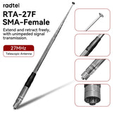 Radtel RTA-27 CB Antenna 27MHz High Gain Telescopic  SMA Female BNC for Radtel RT-860 RT-880 RT-880G UV-K5 Iradio UV-88 UV-98 Plus Radio