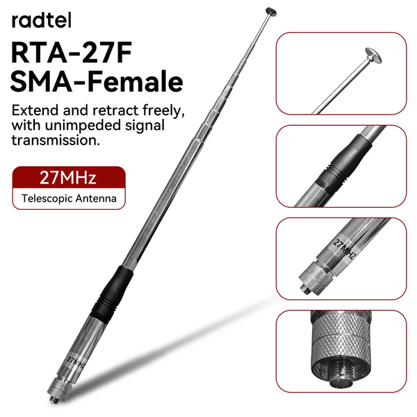 RMAT 27MHZ ADJUSTABLE SWR CB AERIAL LOW PROFILE ANTENNA ROJONE RMAT27P