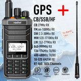 Radtel RT-860G Multi Band Ham Radio GPS HF UHF VHF Dual Band with AM USB LSB CW CB LW MW SW SSB Reception,1024 Channels, 2000mAh