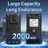 Walkie Talkie Li-ion Battery Pack 7.4v 2000mAh  for Radtel RT-860 Two Way Ham Radio