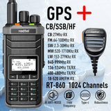 Radtel RT-860G Multi Band Ham Radio GPS HF UHF VHF Dual Band with AM USB LSB CW CB LW MW SW SSB Reception,1024 Channels, 2000mAh