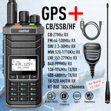 Radtel RT-860G Multi Band Ham Radio GPS HF UHF VHF Dual Band with AM USB LSB CW CB LW MW SW SSB Reception,1024 Channels, 2000mAh