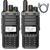 2pcs Radtel RT-860 Multi Band Ham Radio HF UHF VHF Dual Band with AM USB LSB CW CB LW MW SW SSB Reception, 1024 Channels