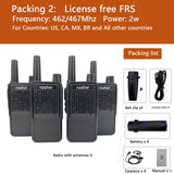 4 pcs Walkie Talkie Radtel RT518 22CH Two Way Radio PMR  FRS Radio Comunicador Long Range Walkie-Talkie for Camping Business