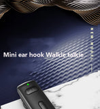 Radtel RT2 Hang-on Ear Mini Walkie Talkie 16CH Light weight Two Way Radio with Earpiece Dual PTT for Gift Kids Business