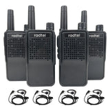 4 pcs Walkie Talkie Radtel RT518 22CH Two Way Radio PMR  FRS Radio Comunicador Long Range Walkie-Talkie for Camping Business