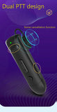 Radtel RT2 Hang-on Ear Mini Walkie Talkie 16CH Light weight Two Way Radio with Earpiece Dual PTT for Gift Kids Business