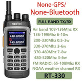 Radtel RT-330 Gps Bluetooth App Programming Amateur Radio 10W Power Full Band 136-520MHz TX RX Aviation Frequency  Receive NOAA