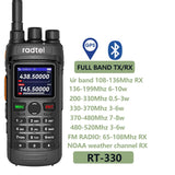 Radtel RT-330 Gps Bluetooth App Programming Amateur Radio 10W Power Full Band 136-520MHz TX RX Aviation Frequency  Receive NOAA
