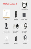 Radtel RT2 Hang-on Ear Mini Walkie Talkie 16CH Light weight Two Way Radio with Earpiece Dual PTT for Gift Kids Business