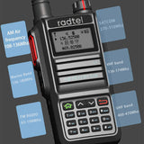 Radtel RT-68P Waterproof 8w Full Band 136-630Mhz Ham Amateur 2 Way Radio 199CH Walkie Talkie AM Air Aviation Band UHF Satcom