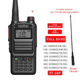 Radtel RT-68P Waterproof 8w Full Band 136-630Mhz Ham Amateur 2 Way Radio 199CH Walkie Talkie AM Air Aviation Band UHF Satcom