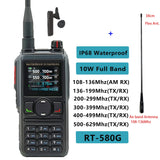 Radtel RT-580G GPS Bluetooth APP Amateur Ham Two Way Radio 256CH Air Band Walkie Talkie  VOX SOS LCD Police Scanner Aviation