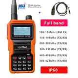 Radtel IP68 Waterproof NOAA Weather Channel Full Band Ham Amateur 2 Way Radio 199CH Walkie Talkie AM Air Aviation Band Satcom