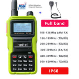 Radtel IP-68 Waterproof NOAA Weather Channel Full Band Ham Amateur 2 Way Radio IP68 199CH Walkie Talkie AM Air Aviation Band Satcom