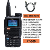 Radtel RT-600 Air Band Walkie Talkie Portable Am Fm Two Way Radio Commutator VHF Station K5 Receiver Ham Wireless Set Long Range