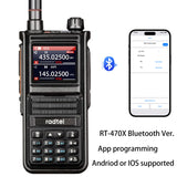 Radtel RT-470X Plus Bluetooth Ham Walkie-Talkies 256CH Air Band Two Way Radio Station Aviation NOAA Police Marine Transceiver